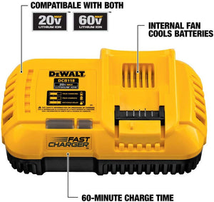 DEWALT DCB118 20V Fan Cooled Yellow Fast Charger