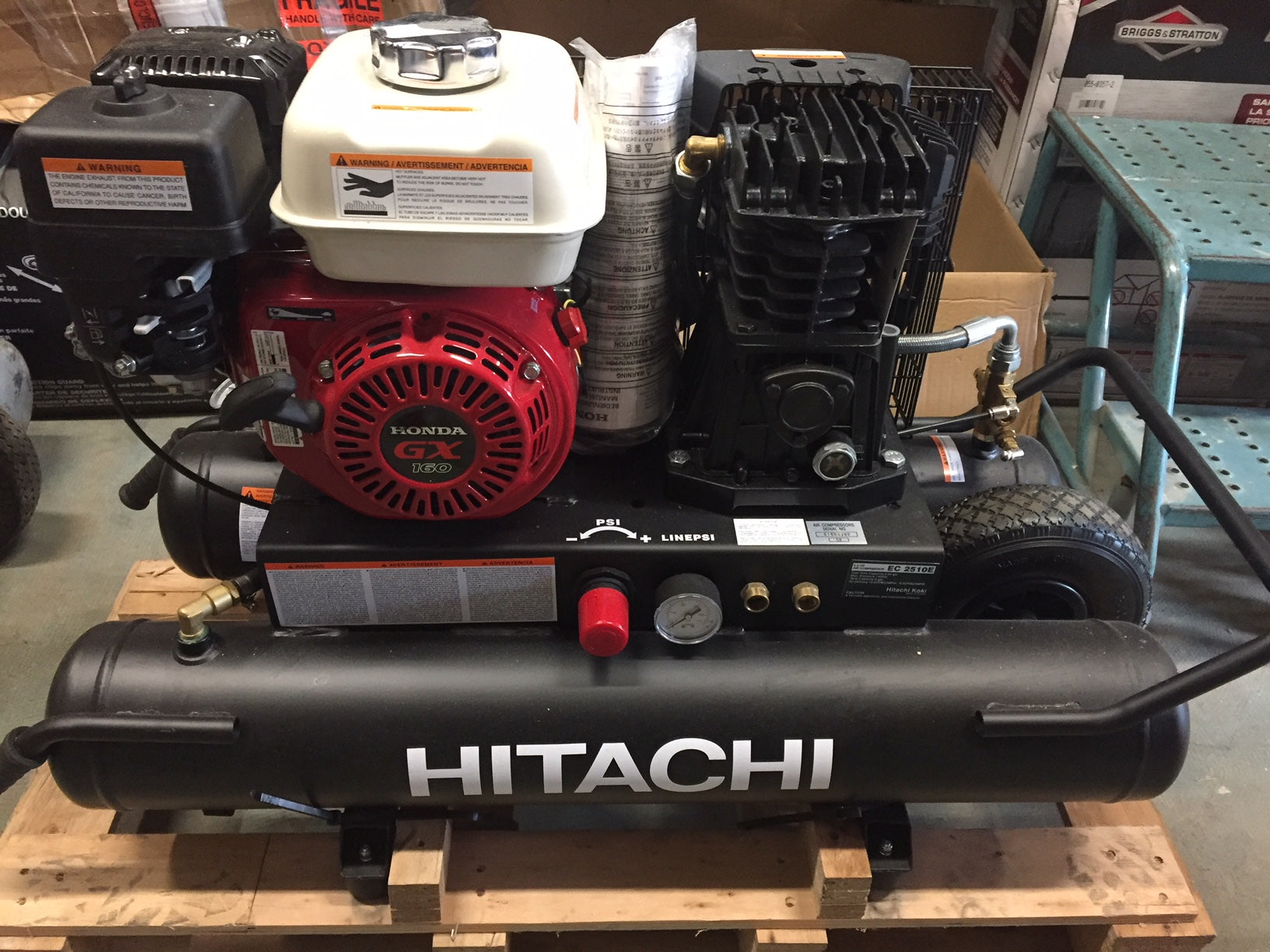 HITACHI METABO HPT EC2510E 8-Gallon 5.5 HP Gas Powered Wheeled Air Com – Complete Equipment Sales & Service Inc.